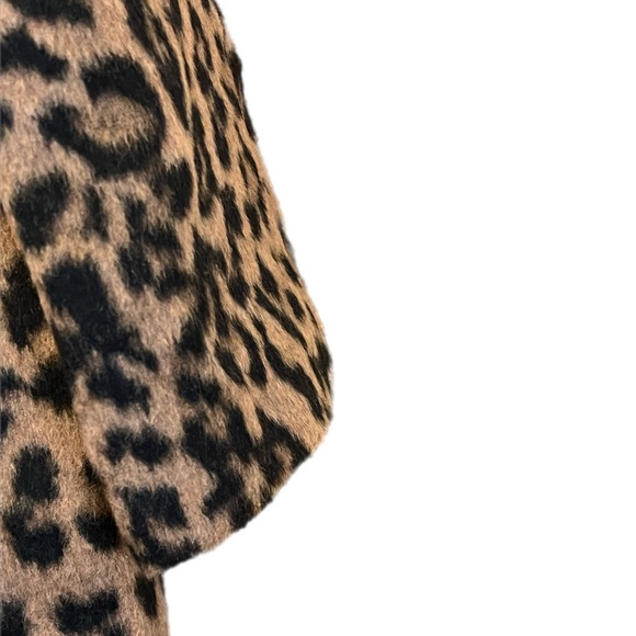 Tuckernuck Coat Leopard Brushed Wool Harley Peacoat Overcoat Sz L - Picture 12 of 15